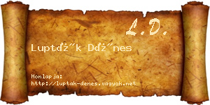 Lupták Dénes névjegykártya